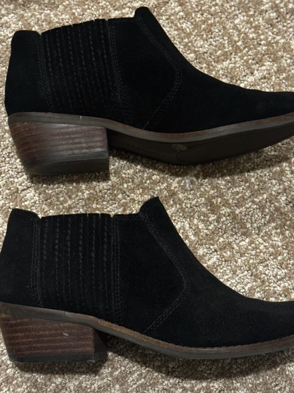 Women's Black Suede Ankle Boots